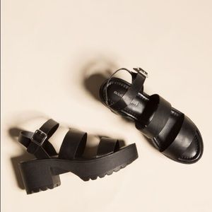 Madden girl black platform sandals